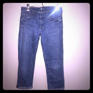 7 For All Mankind Skinny Crop & Roll Jeans